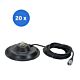 Box med 20 delar magnetbas PNI 145/PL 145mm innehåller 4 m-kabel och PL259-kontakt