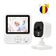 Videopaket Babymonitor PNI BM280 skärm 2,8 tum trådlöst 2,4 GHz med sticky flag pad medföljande