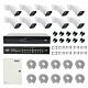 PNI House IP816 NVR-paket med 10 PNI IP780 4MP-kameror, källa, switch, kablar, pluggar och splitter