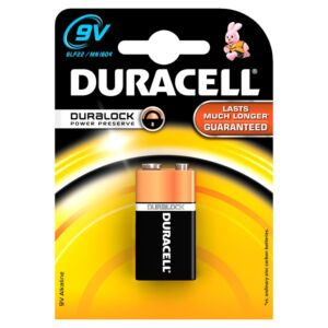 9V Duracell Duralock alkaliskt batteri