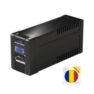 SilverCloud SafePC 650AVR UPS-paket, 360 W ström och självhäftande flagga ingår