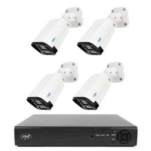 NVR PNI House IP716 videoövervakningspaket och 4 PNI IP125 kameror med IP, 5MP