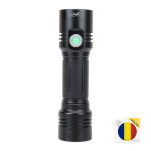Paket PNI Adventure F200 dubbel LED aluminiumficklampa, 4000mAh batteri och flaggstickpad ingår