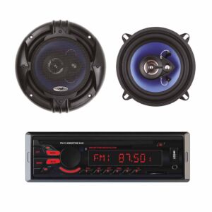 Paket Radio MP3 bilspelare PNI Clementine 8440 4x45w + koaxiala bilhögtalare PNI HiFi650, 120W