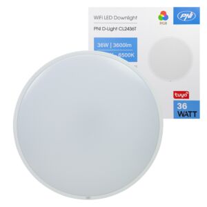 PNI D-Light CL2436T Wi-Fi LED-taklampa, Tuya, RGB