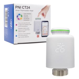 PNI CT24 smart termostat för radiator, Tuya Smart mobilapplikation