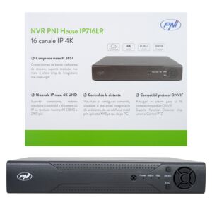 PNR House IP716LR NVR, 16 kanals IP 4K, H.265