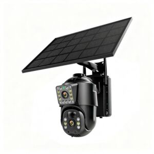 IP976S GSM 4G AOV videoövervakningskamera, PTZ, dubbellins 3MP + 3MP, 6,5W solpanel, 8000mAh blockbatteri, Ca-app