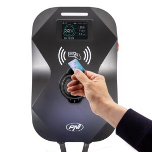 PNI KW22 laddstation, 32A, 22KW, för elbilar, 85V - 415V, trefas, Typ 2-kabel och 7-polig kontakt