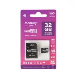 PNI 32 GB MicroSD-minneskort med SD-adapter