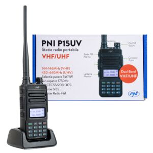 Bärbar VHF / UHF-radiostation PNI P15UV