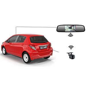 PNI Escort P20S trådlöst parkeringssystem med 4,3-tums bildisplay i backspegeln och kameran