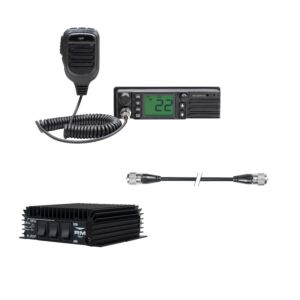 CB-radiostation PNI Escort HP 9500 multistandard, ASQ, VOX + RX-TX KL203P förstärkare, AM-FM-SSB, 100W, 12V och PN-kabel