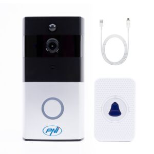 PNI SafeHome PT710B Smart Video Intercom-paket WiFi HD, P2P och USB 2.0 till Micro USB 1m kabel