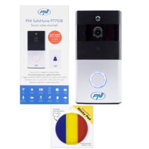 Smart videointercom-paket PNI SafeHome PT710B WiFi HD, P2P och Sticky Pad Flag