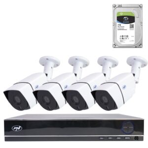 AHD PNI House PTZ1300 Full HD videoövervakningspaket - NVR och 4 utomhuskameror 2MP full HD 1080P med HDD 1Tb inkl.
