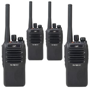 Kit med 4 PNI PMR bärbara radiostationer