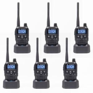 Kit med 6 bärbara radiostationer PNI PMR R45 PRO 446MHz, 0,5W, 99 programmerbara kanaler, 16 PMR och 38 CTCSS och 104 DCS-toner,