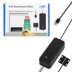PNI SmartHome RG121 intelligent relä med Wi-Fi för styrning av garageport/portöppning, kompatibel med Tuya-applikationen, 