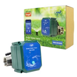 PNI SV200 smart vattenventil, Wi-Fi-anslutning, IP65, DN20, 3/4 Tuya-applikation, kompatibel med Amazon Alexa