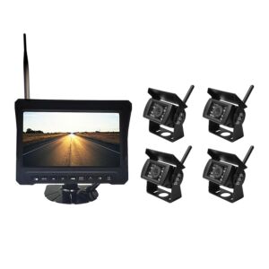 PNI TRK504 trådlös videoövervakningskit för lastbils DVR med LCD-skärm och 4 kameror