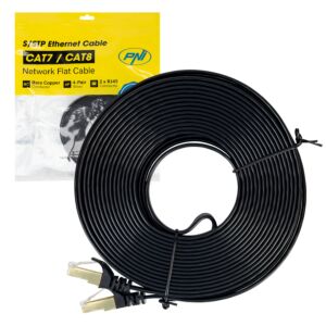 Platt nätverkskabel CAT7 svart