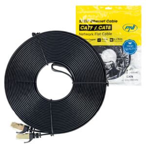 Platt nätverkskabel CAT7 svart