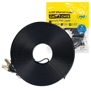 Platt nätverkskabel CAT7 svart