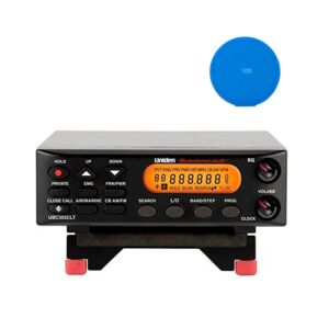 Uniden UBC355CLT stationär radioskannersats + Sticky Pad Blå present
