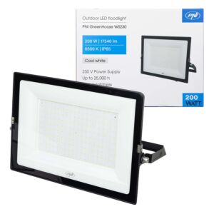 LED-reflektor PNI GreenHouse WS230 200 W, strömförsörjning 230 V, 17540 lm, 6500 K, IP65