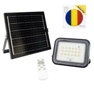 PNI GreenHouse WS50 PRO 50W LED-reflektorpaket med 6W solpanel och självhäftande flagga ingår