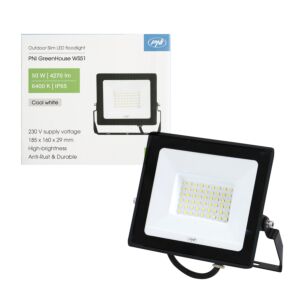 Smal LED-reflektor PNI GreenHouse WS51 50W, 6400K, 5000lm, 184,5*29*160mm