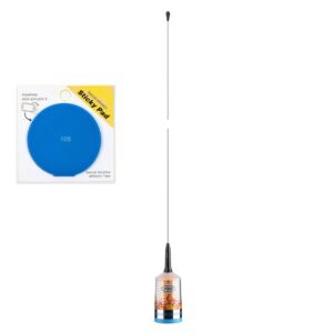 CB-antennpaket PNI TRUCKER 9000 PL med LED, längd 140 cm, 26-28 MHz, 1000 W med blå självhäftande pad inkluderad