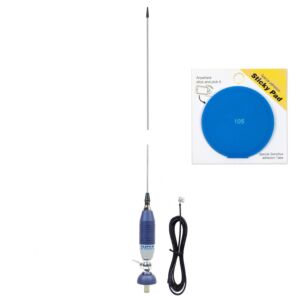 CB Sirio SUPER 9 Antennpaket med fjäril, 155 cm långt och Sticky Pad Blue ingår