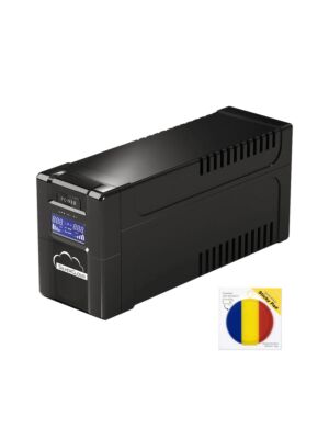SilverCloud SafePC 650AVR UPS-paket, 360 W ström och självhäftande flagga ingår