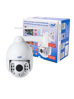 PNI Videoövervakningskamera IP652W WiFi PTZ 1080p 2MP 5X Optisk Zoom H265 microSD-kortplats Nattsyn 50m IP66 Larm