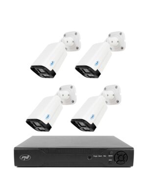 NVR PNI House IP716 videoövervakningspaket och 4 PNI IP125 kameror med IP, 5MP