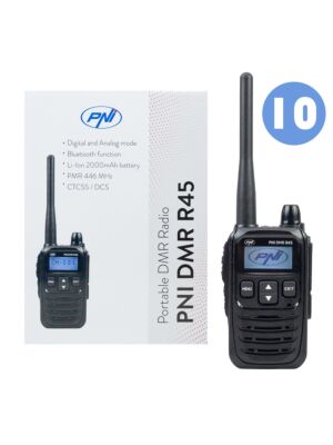 Låda med 10 st PNI DMR bärbara radiostationer