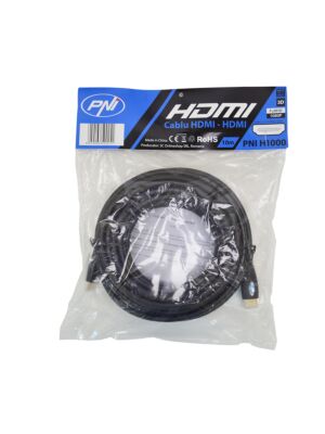 PNI H1000 höghastighets 1.4V HDMI-kabel, plug-in, Ethernet, förgyllt, 10 m