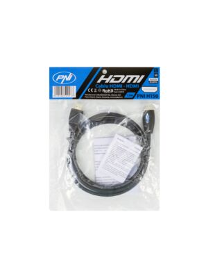 HDMI PNI H150 höghastighets 1.4V-kabel, pluggkontakt, Ethernet, förgyllt, 1,5 m