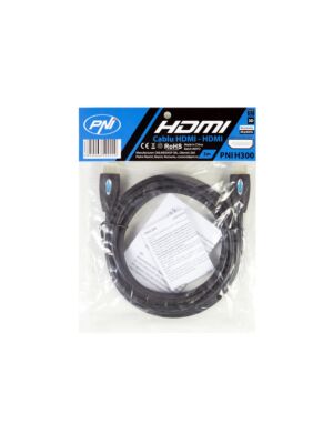 PNI H300 höghastighets 1.4V HDMI-kabel, plug-in, Ethernet, förgyllt, 3 m