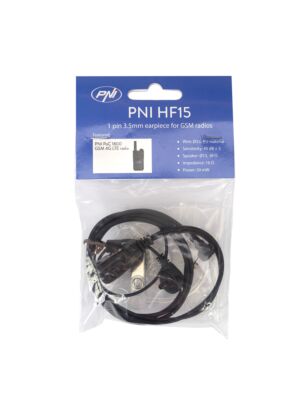 Hörlurar med mikrofon PNI HF15 med 1 stift 3,5 mm för GSM-radiostationer