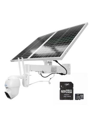 PNI IP60 live PTZ videoövervakningskamera med solpanel, 2MP, GSM 4G och 128GB PNI MicroSD-kort
