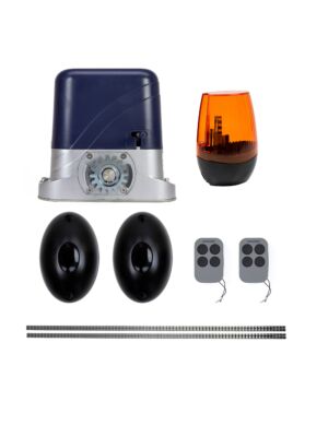 PNI AP800D gate automation kit innehåller 4m motorställ, fotoceller, fjärrkontroll, lampa, 230V framkallar 1100 N och 8
