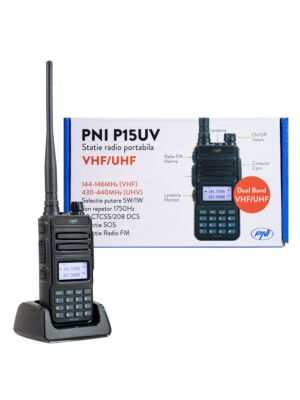 Bärbar VHF / UHF-radiostation PNI P15UV