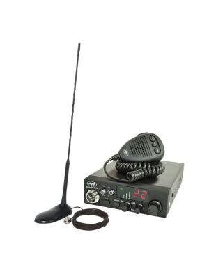 CB PNI ESCORT HP 8024 ASQ 12 / 24V radiostationssats + CB PNI Extra 45-antenn med magnet