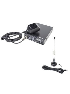 Paket Radiostation CB CRT S Mini Dual Voltage 12/24V 4W + CB-antenn PNI ML29