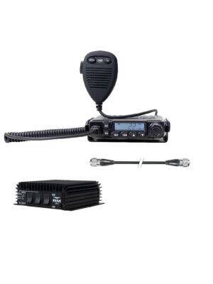 PNI Escort HP 6500 PRO CB-radiostationspaket, ASQ, VOX, NRC + RX-TX KL203P-förstärkare, AM-FM-SSB, 100 W, 12 V och kabel 