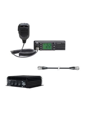 CB-radiostation PNI Escort HP 9500 multistandard, ASQ, VOX + RX-TX KL203P förstärkare, AM-FM-SSB, 100W, 12V och PN-kabel