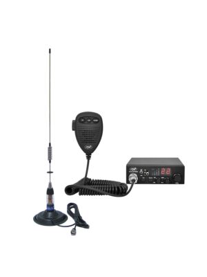 PNI Paquet CB Radio HP 8000L ASQ Escort avec antenne CB S75 avec câble et Support Fixe 